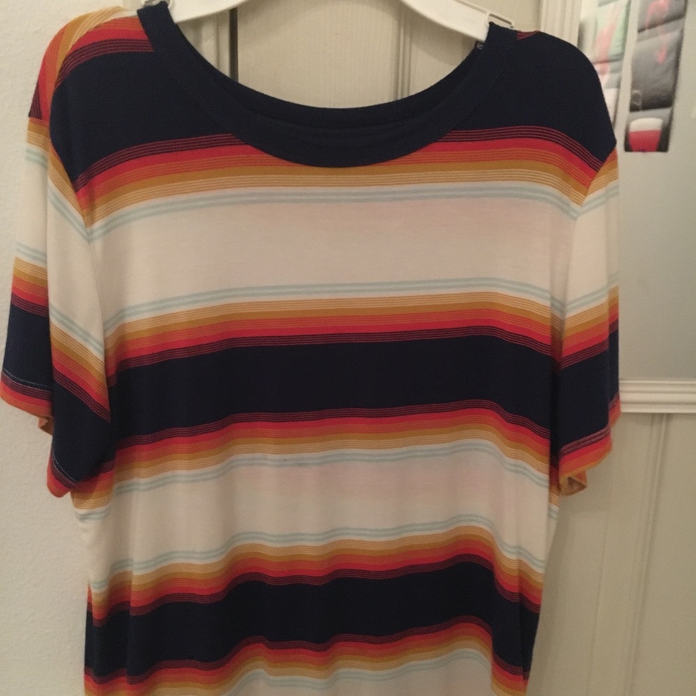 A multi-colored striped shirt from American Eagle